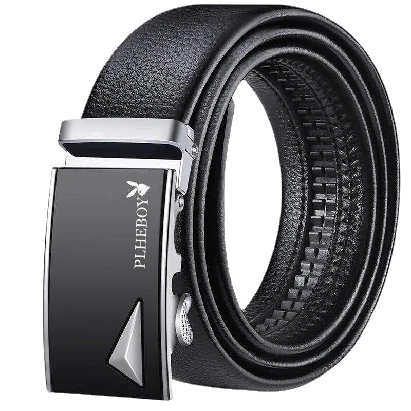 Men's Belt Automatic Buckle Belt Male Live Streaming on Kwai Supply Young and Middle-Aged Pant Belt