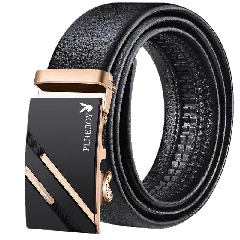 Men's Belt Automatic Buckle Belt Male Live Streaming on Kwai Supply Young and Middle-Aged Pant Belt
