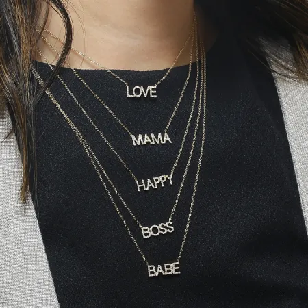 MOMMY / MAMA Diamond Necklace