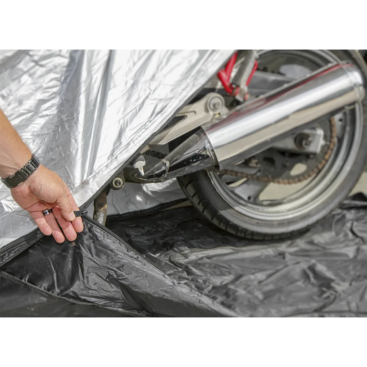 Motorcycle Coverall - X-Large with Solar Panel Pocket