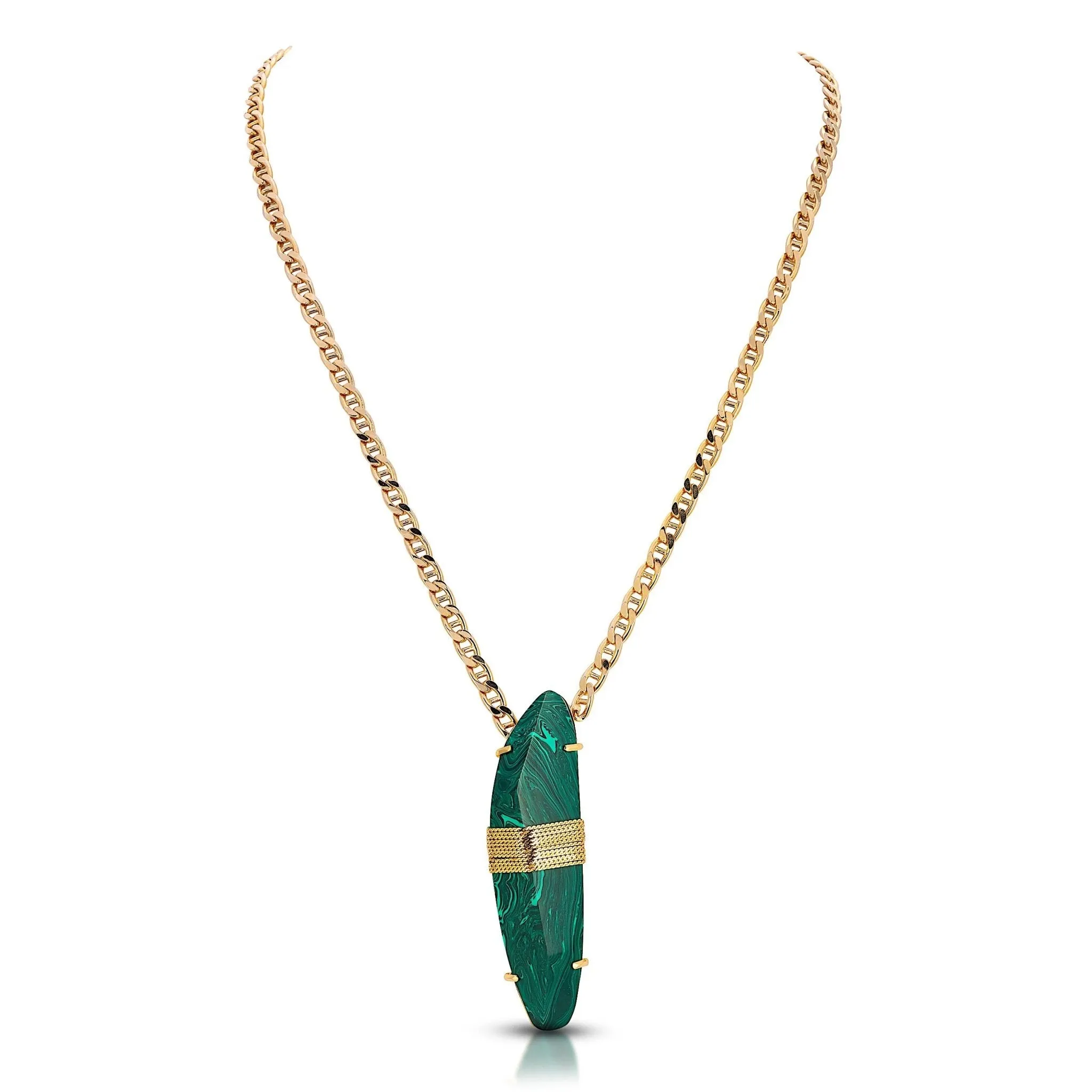 Necklace with Malachite Stone