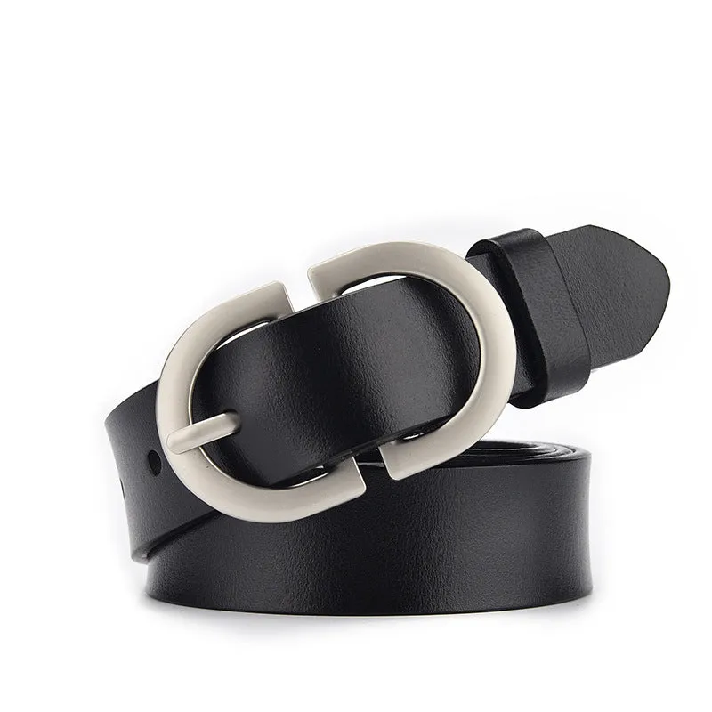 New Genuine Leather Belt Women's Super Hot All-Match Belt Women's Retro Easy Matching