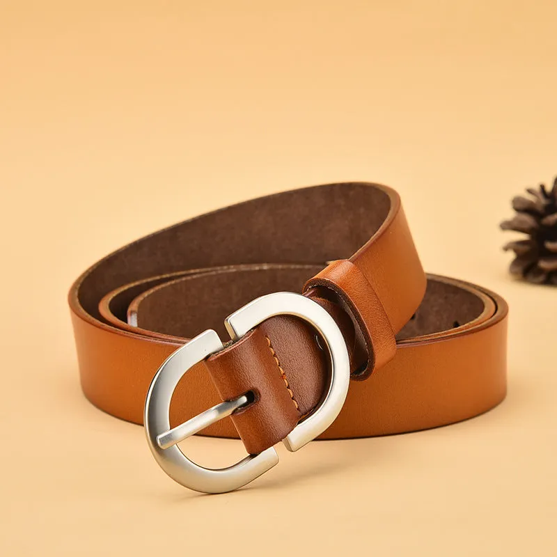 New Genuine Leather Belt Women's Super Hot All-Match Belt Women's Retro Easy Matching