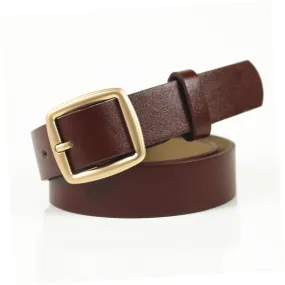 New Women's Fashionable All-Match Thin Square Buckle Belt Trendy Candy Color Women's