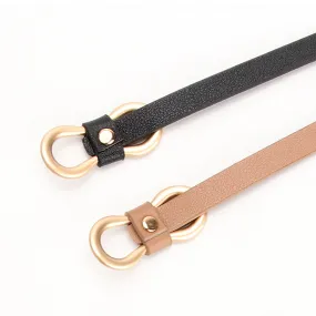 New Women's Word Buckle All-Matching Shirt Dress Narrow Belt Decorative Thin Belt
