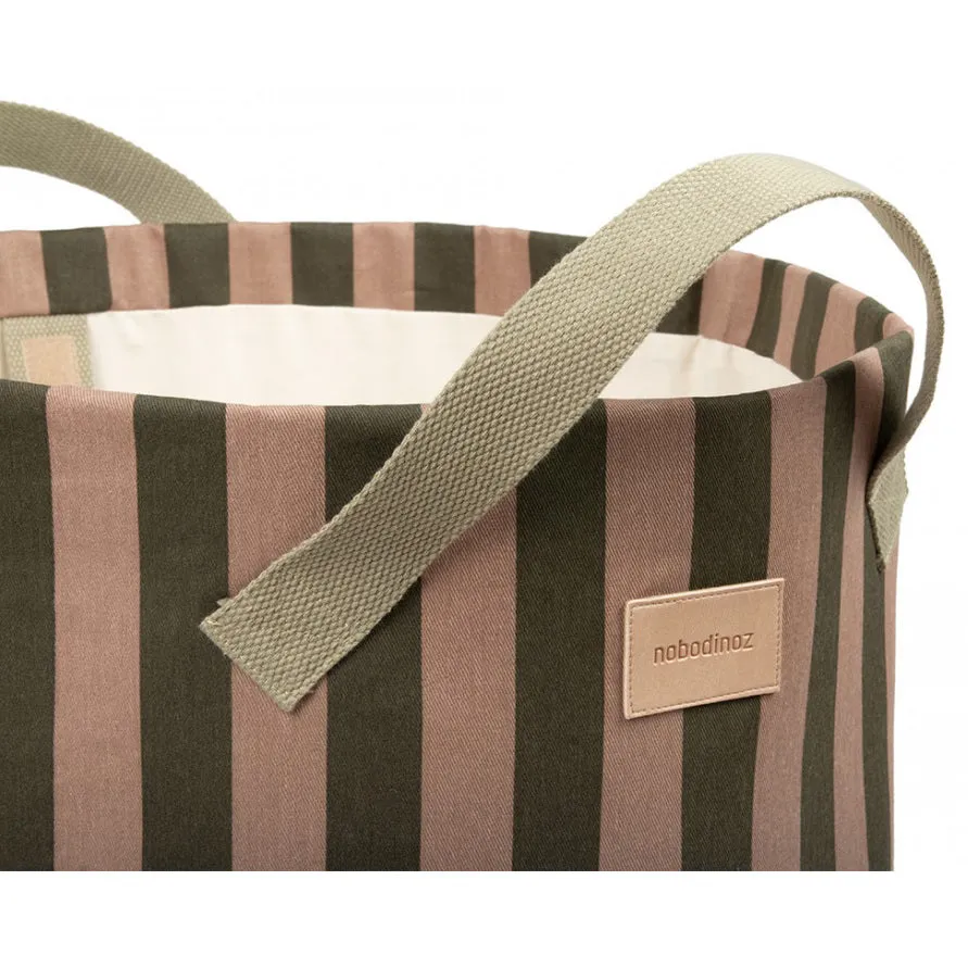 nobodinoz Majestic Toybag Green Taupe Stripes