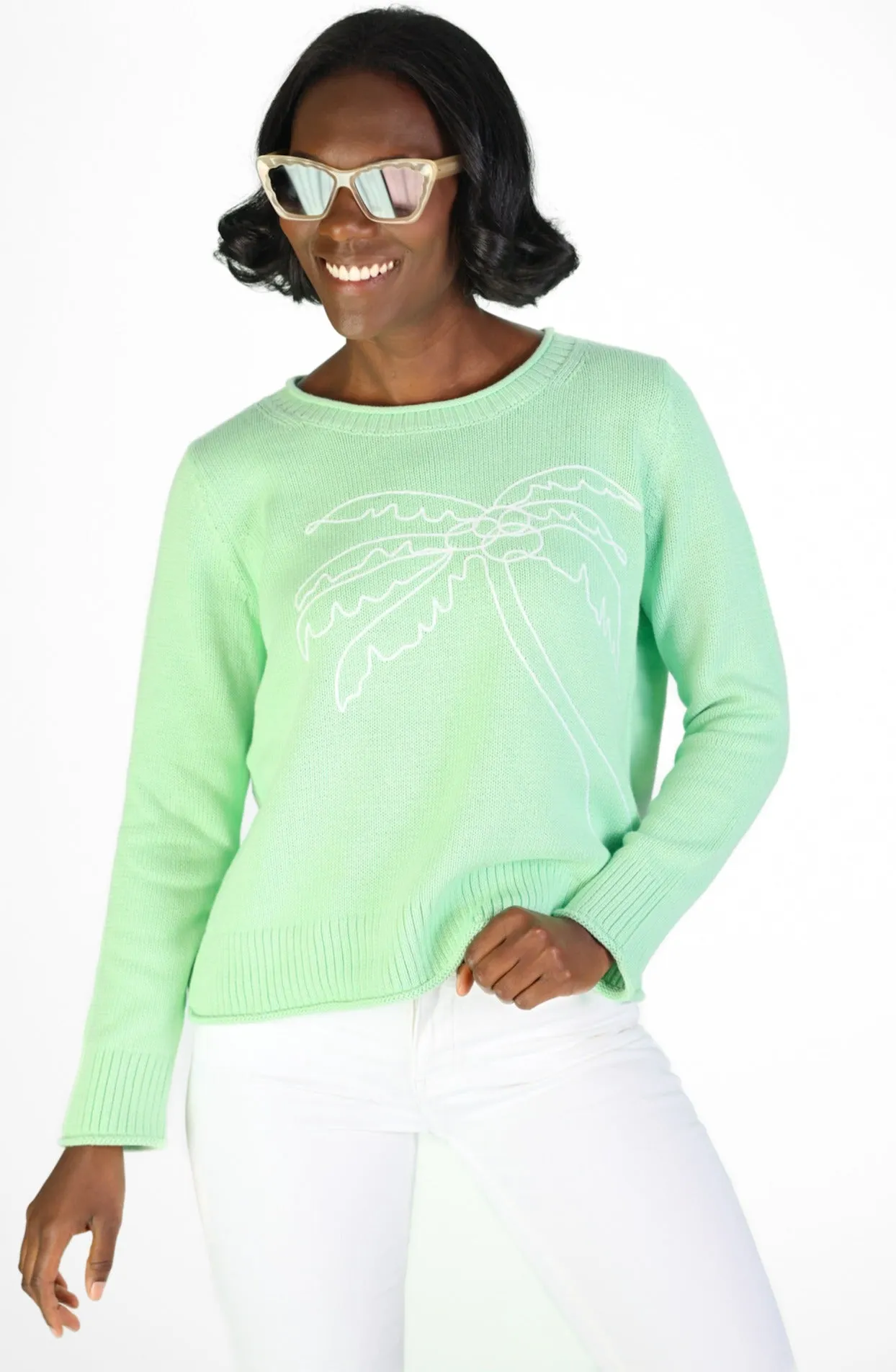 Palm Tree Beach Sweater