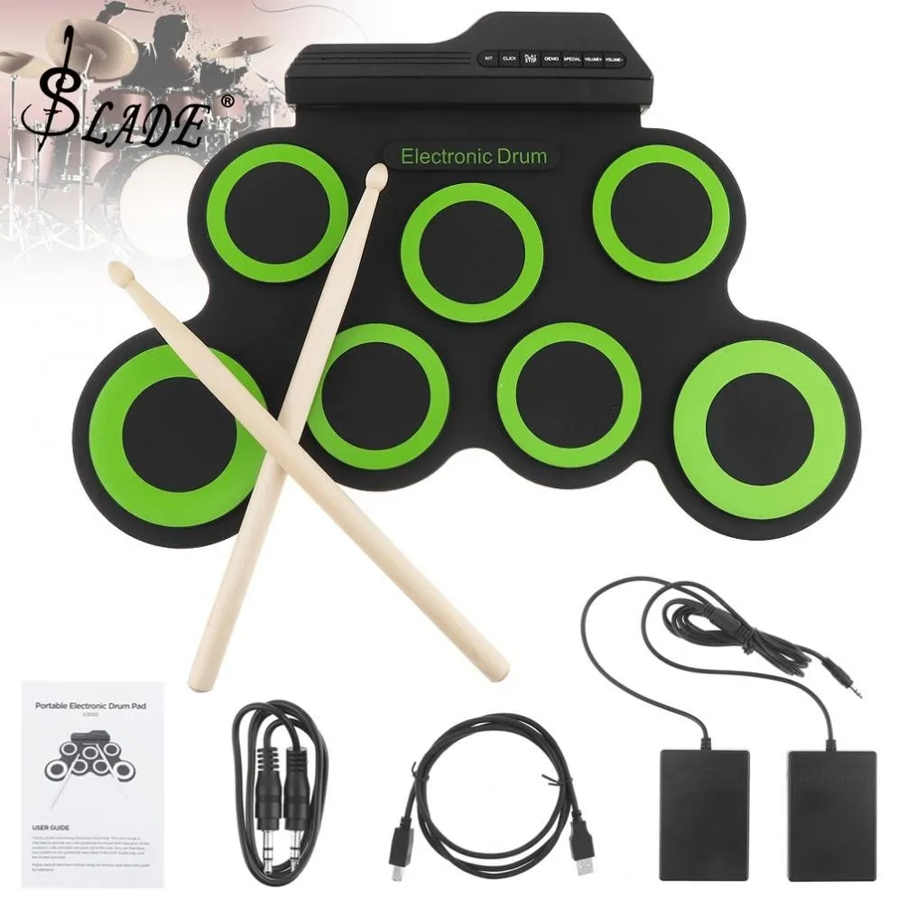 Portable Electronic Drum Pad - USB Drum Silicone Pad