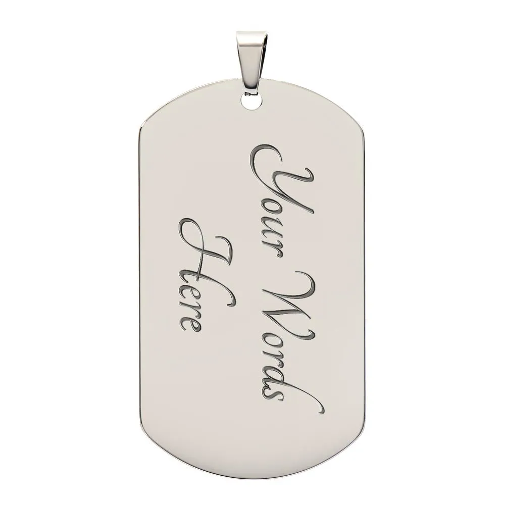 "Magical Fairies and Castle Dog Tag Backpack Accessory – Enchanting Design for Girls"
