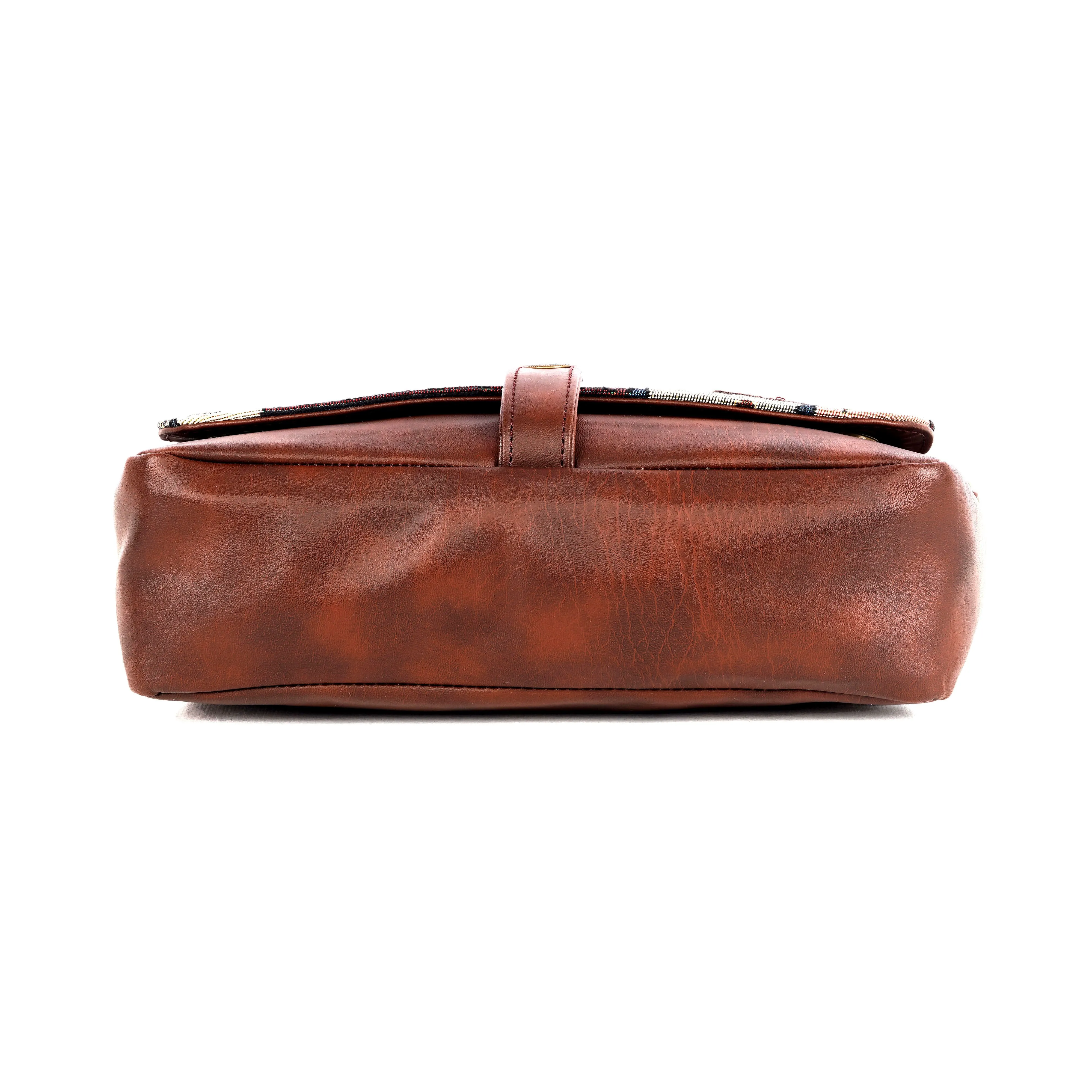 Rudhira Turkish Kilim Patch crossbody Messenger bag