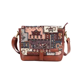 Rudhira Turkish Kilim Patch crossbody Messenger bag