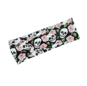 Skull & Flower Headband