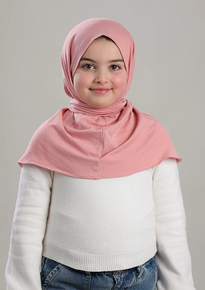 Snap Hijab Girls-Plain Jersey Cotton