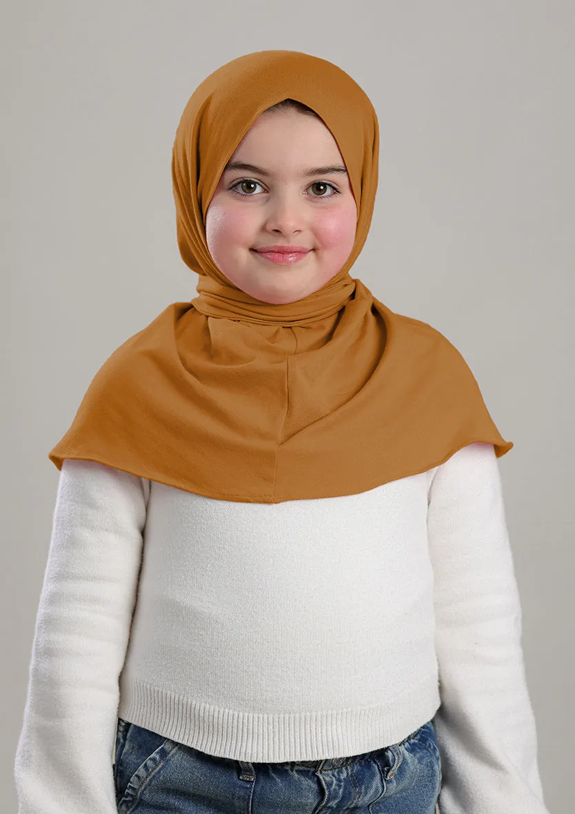 Snap Hijab Girls-Plain Jersey Cotton