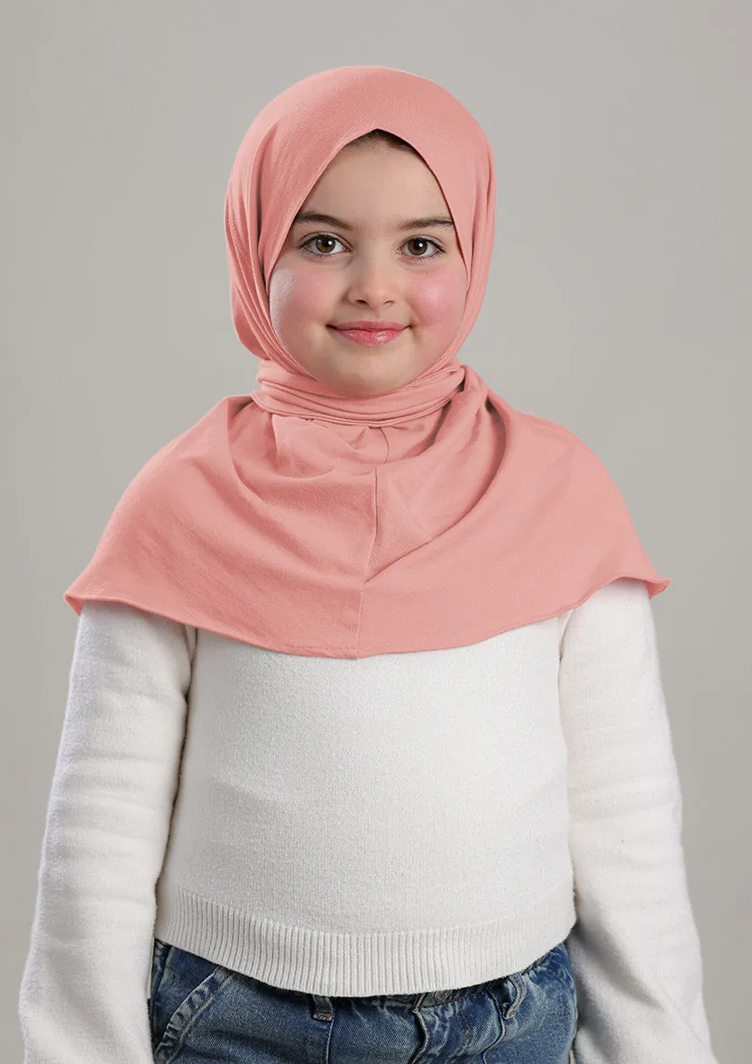 Snap Hijab Girls-Plain Jersey Cotton
