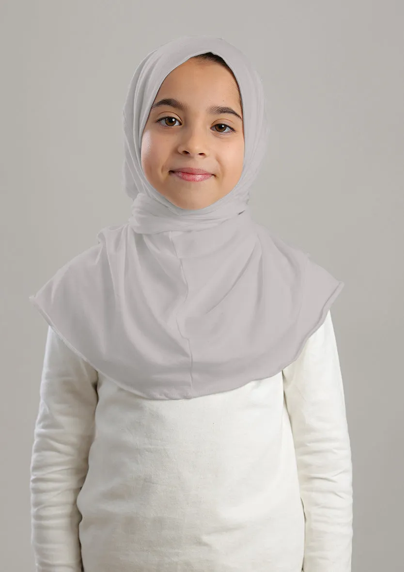 Snap Hijab Girls-Plain Jersey Cotton
