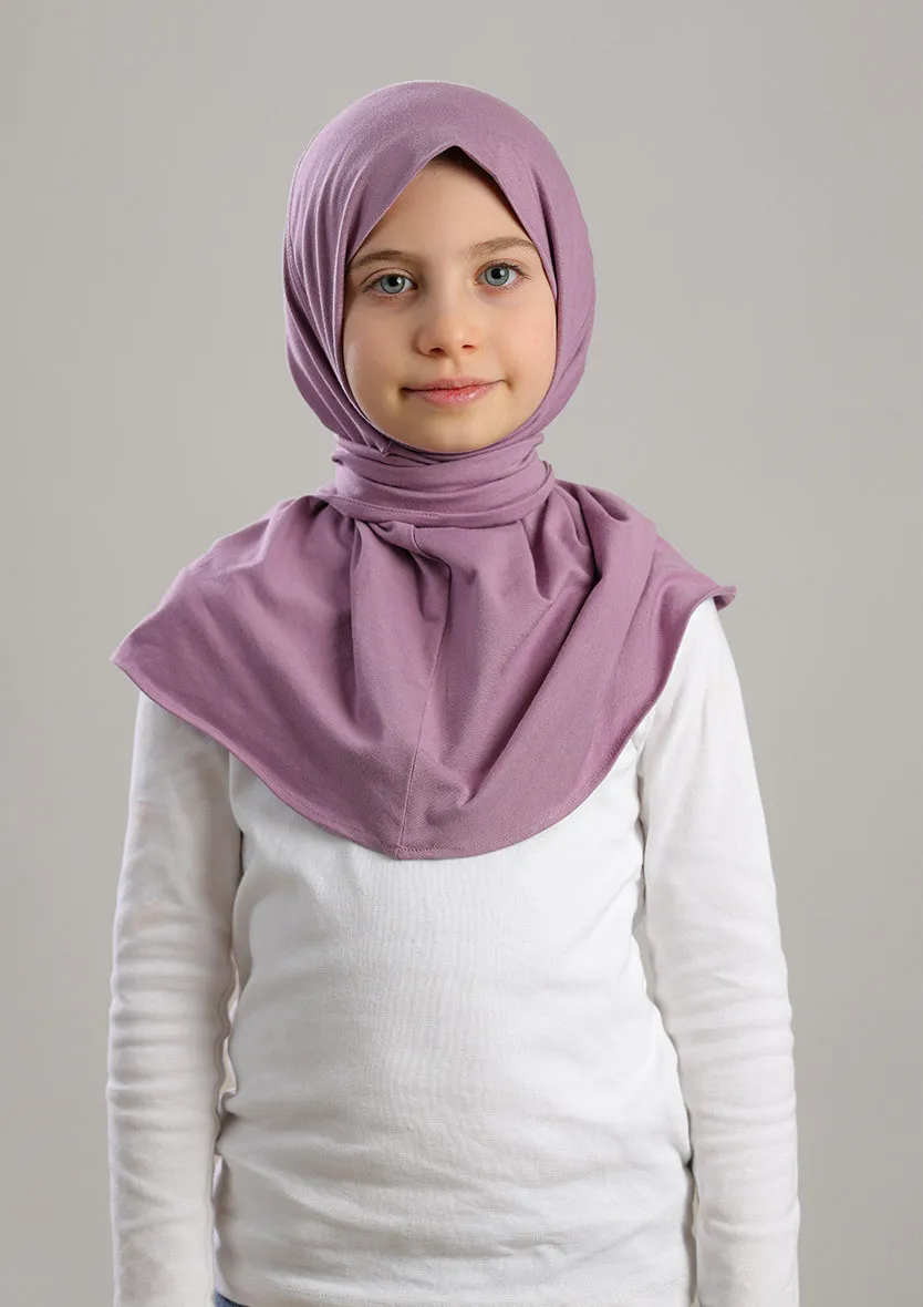 Snap Hijab Girls-Plain Jersey Cotton