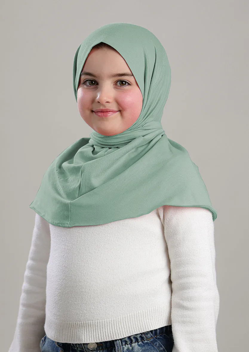 Snap Hijab Girls-Plain Jersey Cotton