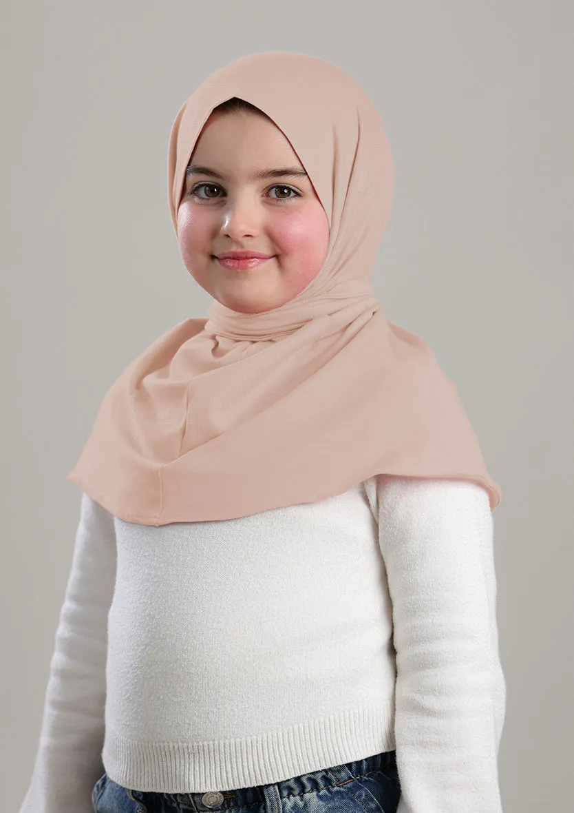Snap Hijab Girls-Plain Jersey Cotton