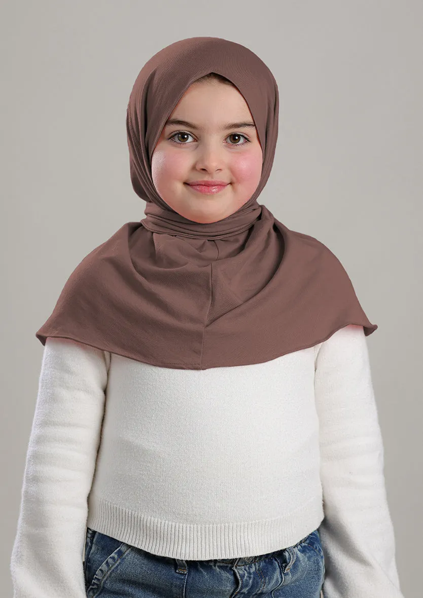 Snap Hijab Girls-Plain Jersey Cotton
