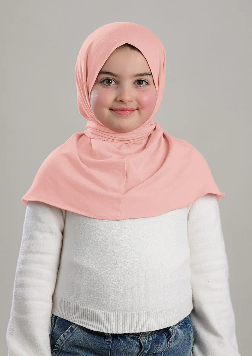 Snap Hijab Girls-Plain Jersey Cotton