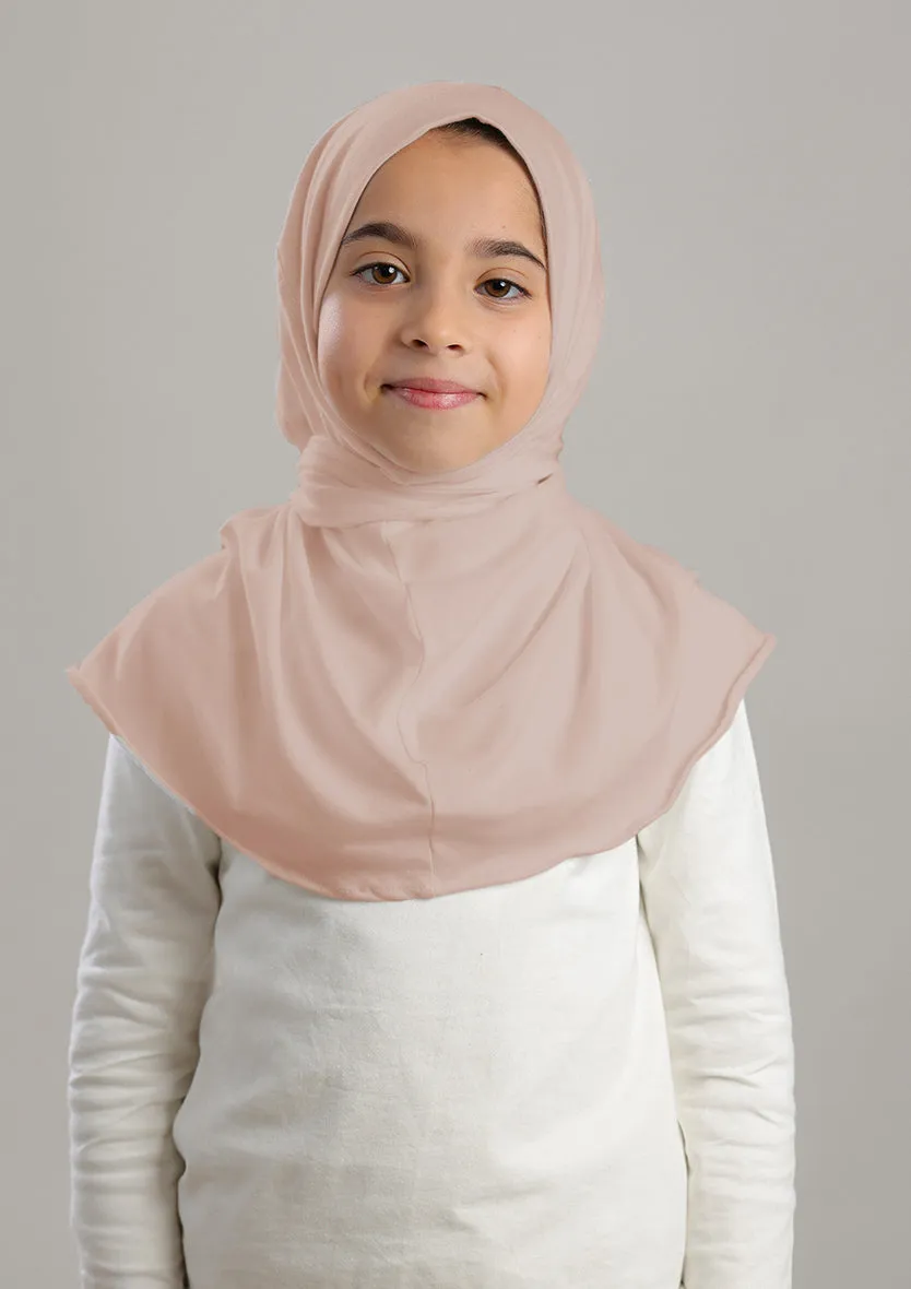 Snap Hijab Girls-Plain Jersey Cotton