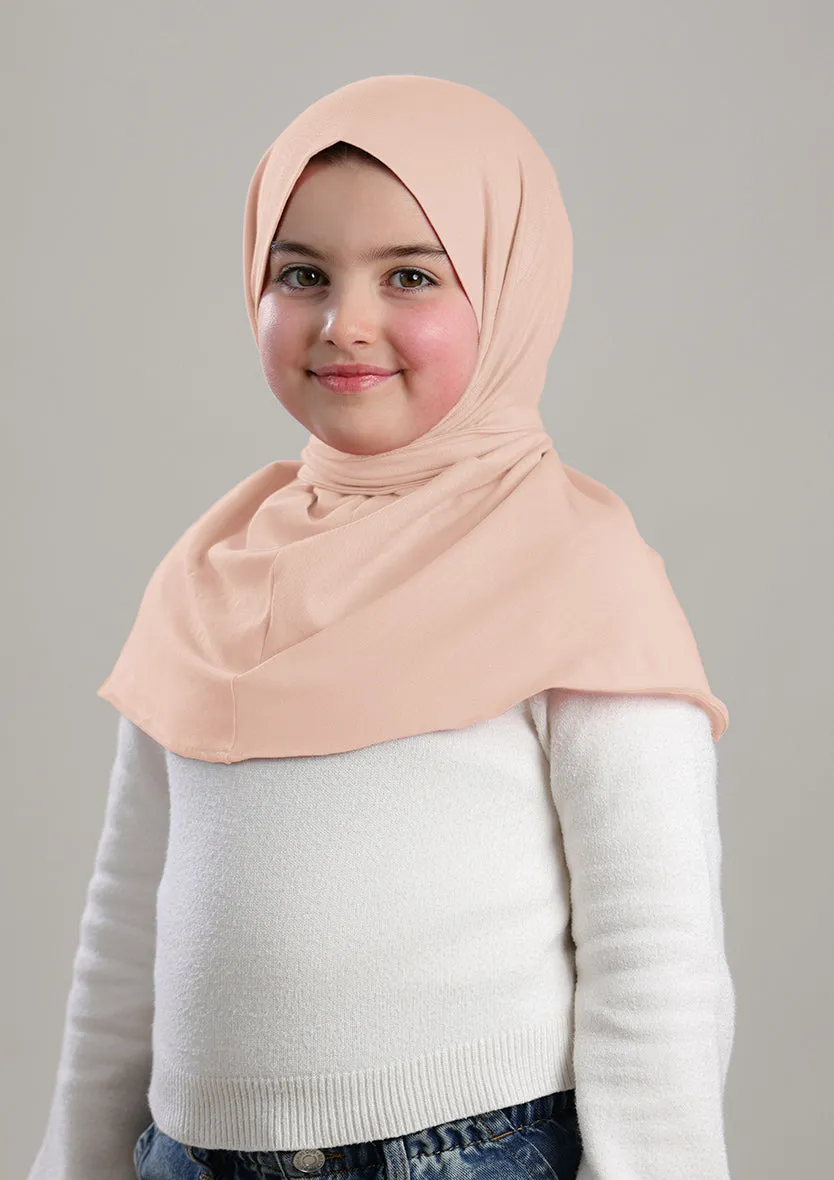 Snap Hijab Girls-Plain Jersey Cotton