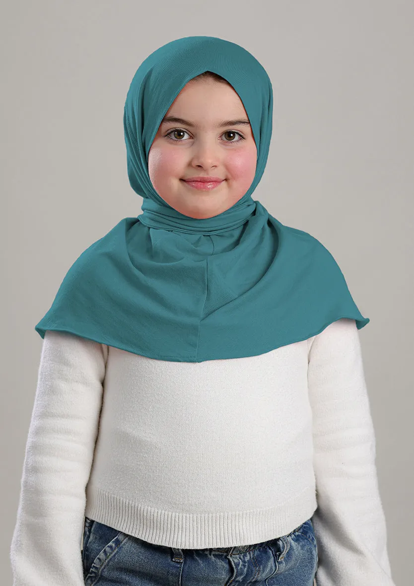 Snap Hijab Girls-Plain Jersey Cotton