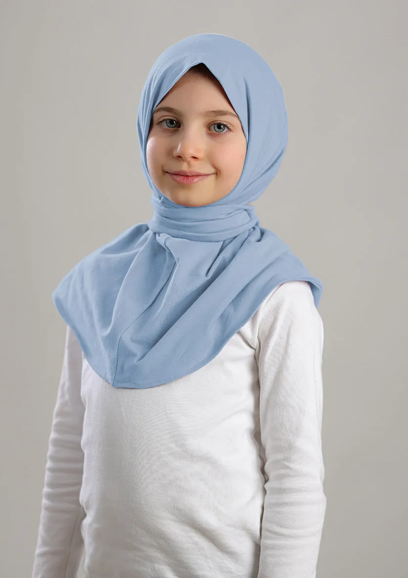 Snap Hijab Girls-Plain Jersey Cotton