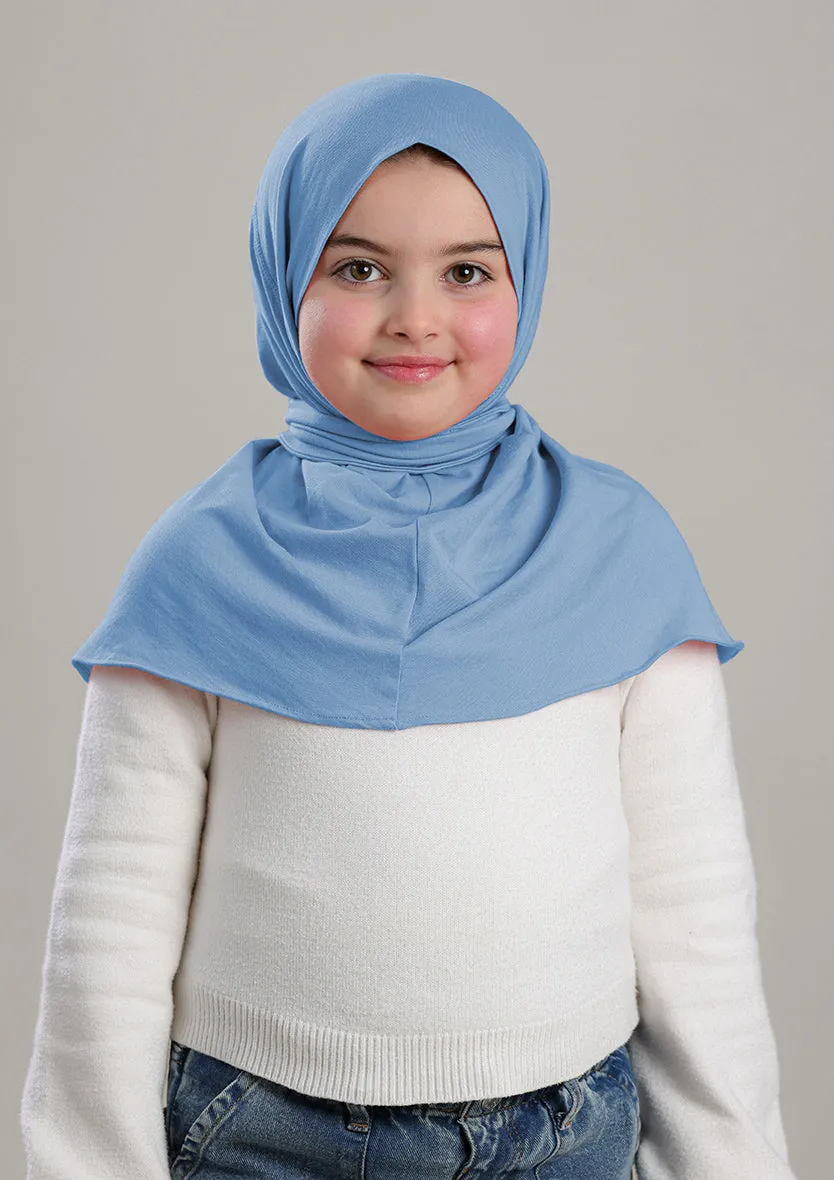 Snap Hijab Girls-Plain Jersey Cotton