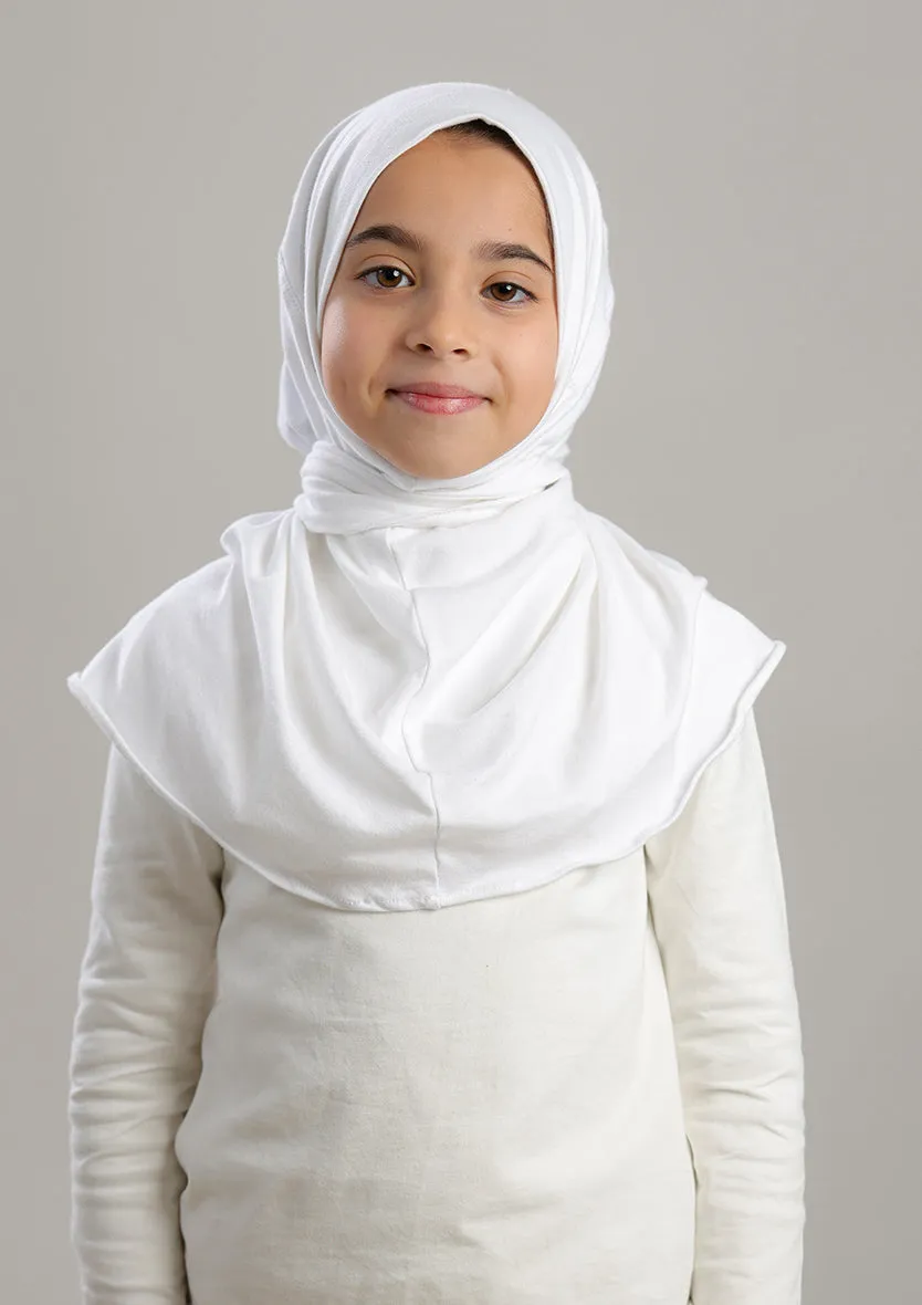 Snap Hijab Girls-Plain Jersey Cotton