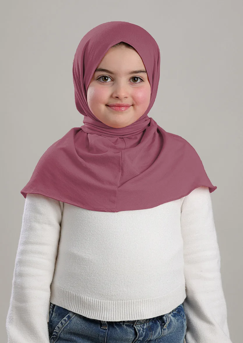 Snap Hijab Girls-Plain Jersey Cotton