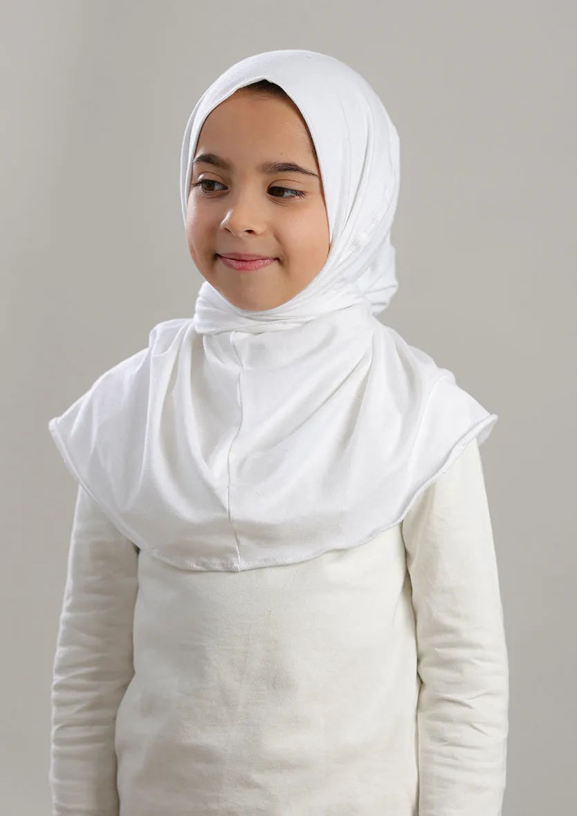 Snap Hijab Girls-Plain Jersey Cotton
