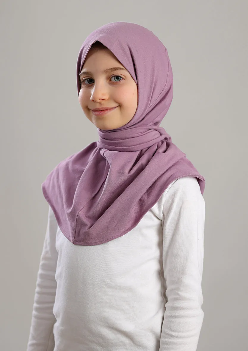 Snap Hijab Girls-Plain Jersey Cotton