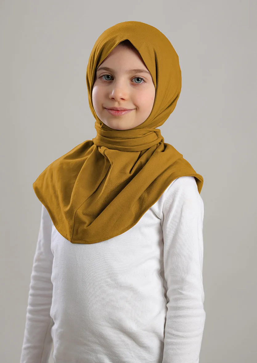 Snap Hijab Girls-Plain Jersey Cotton