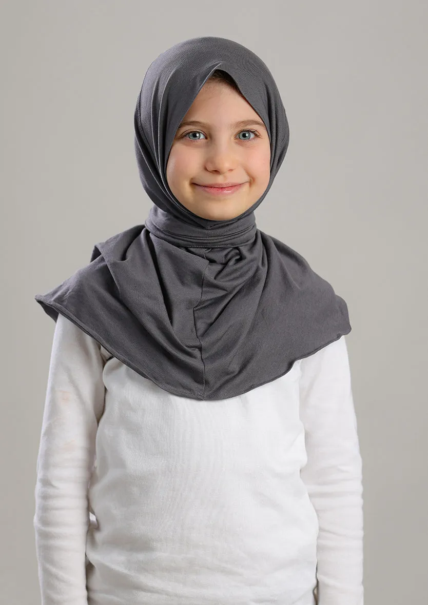 Snap Hijab Girls-Plain Jersey Cotton