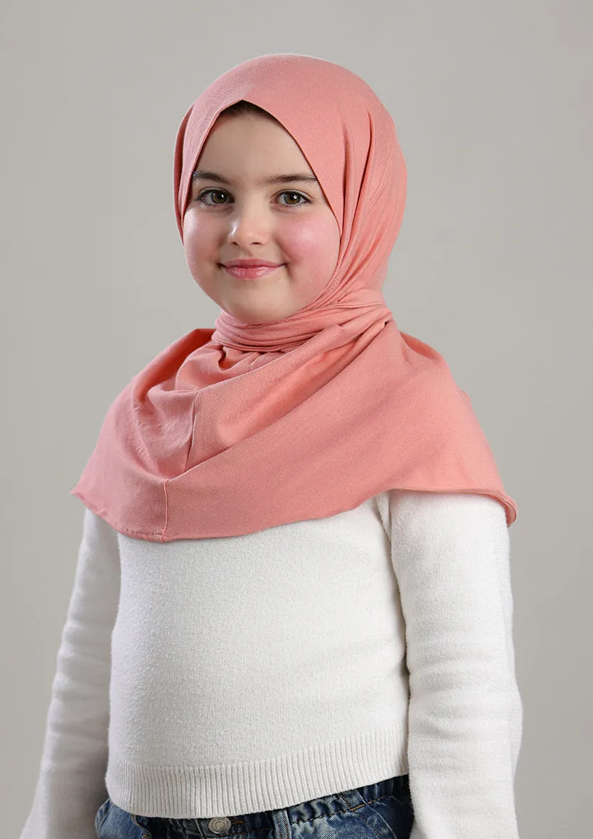 Snap Hijab Girls-Plain Jersey Cotton