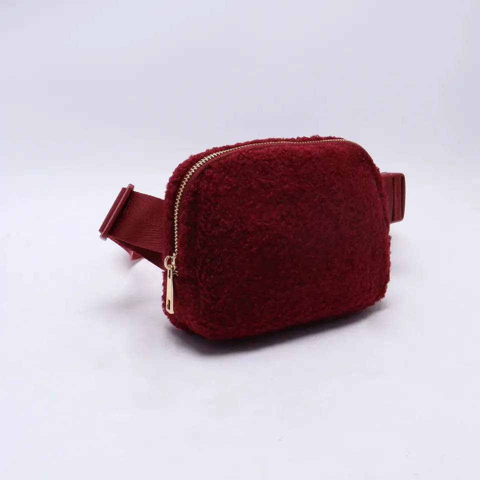 Teddy Waist Bag - Dark Red