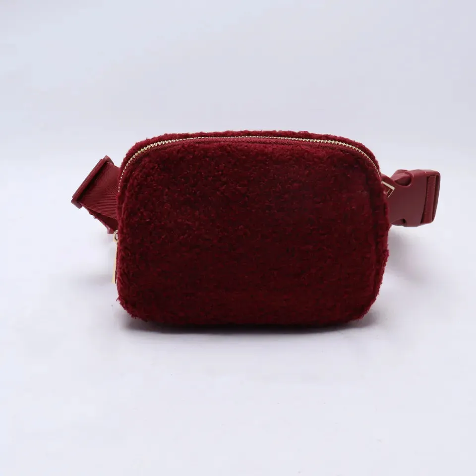 Teddy Waist Bag - Dark Red