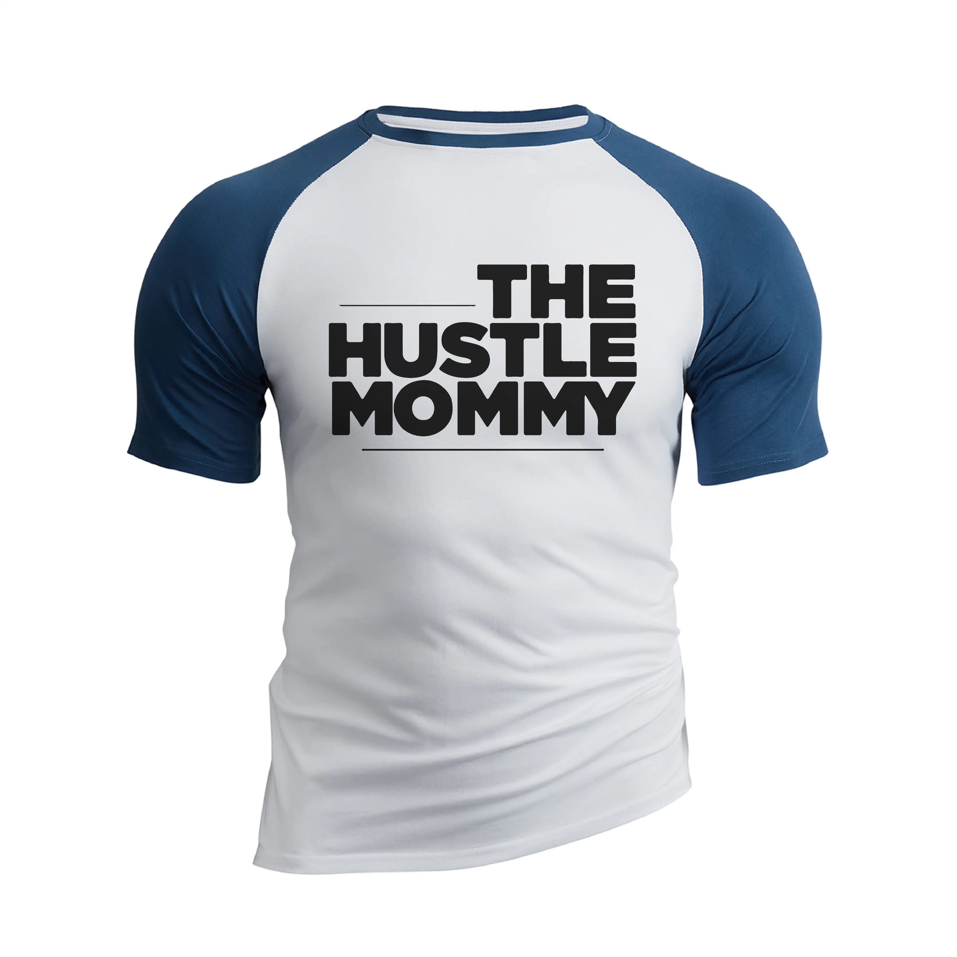 THE HUSTLE MOMMY GRAPHIC RAGLAN TEE