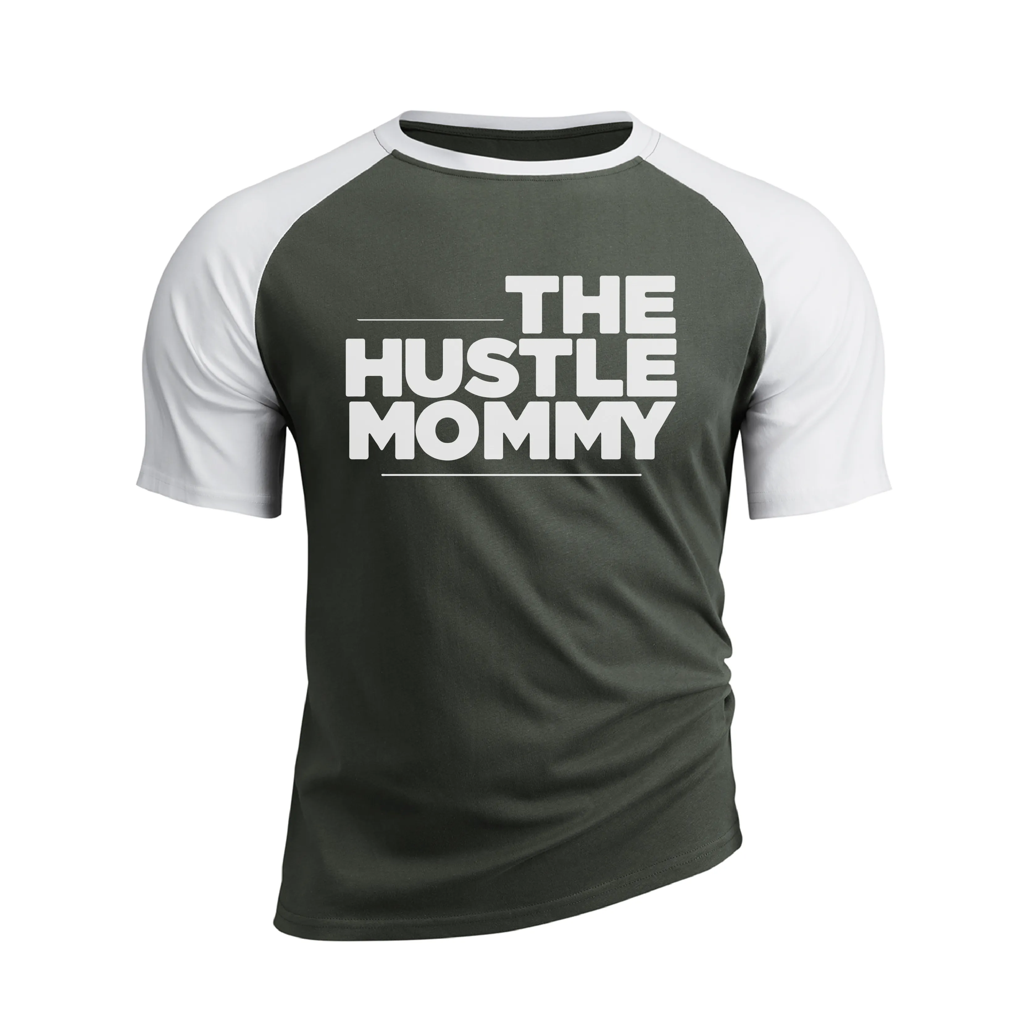 THE HUSTLE MOMMY GRAPHIC RAGLAN TEE