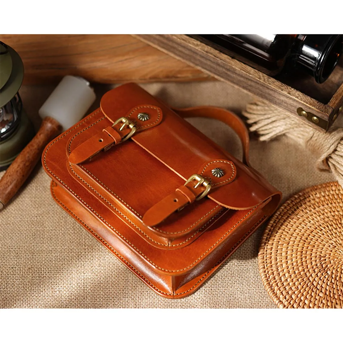 Vegetable Tanned Leather Lady Satchel DIY Kits