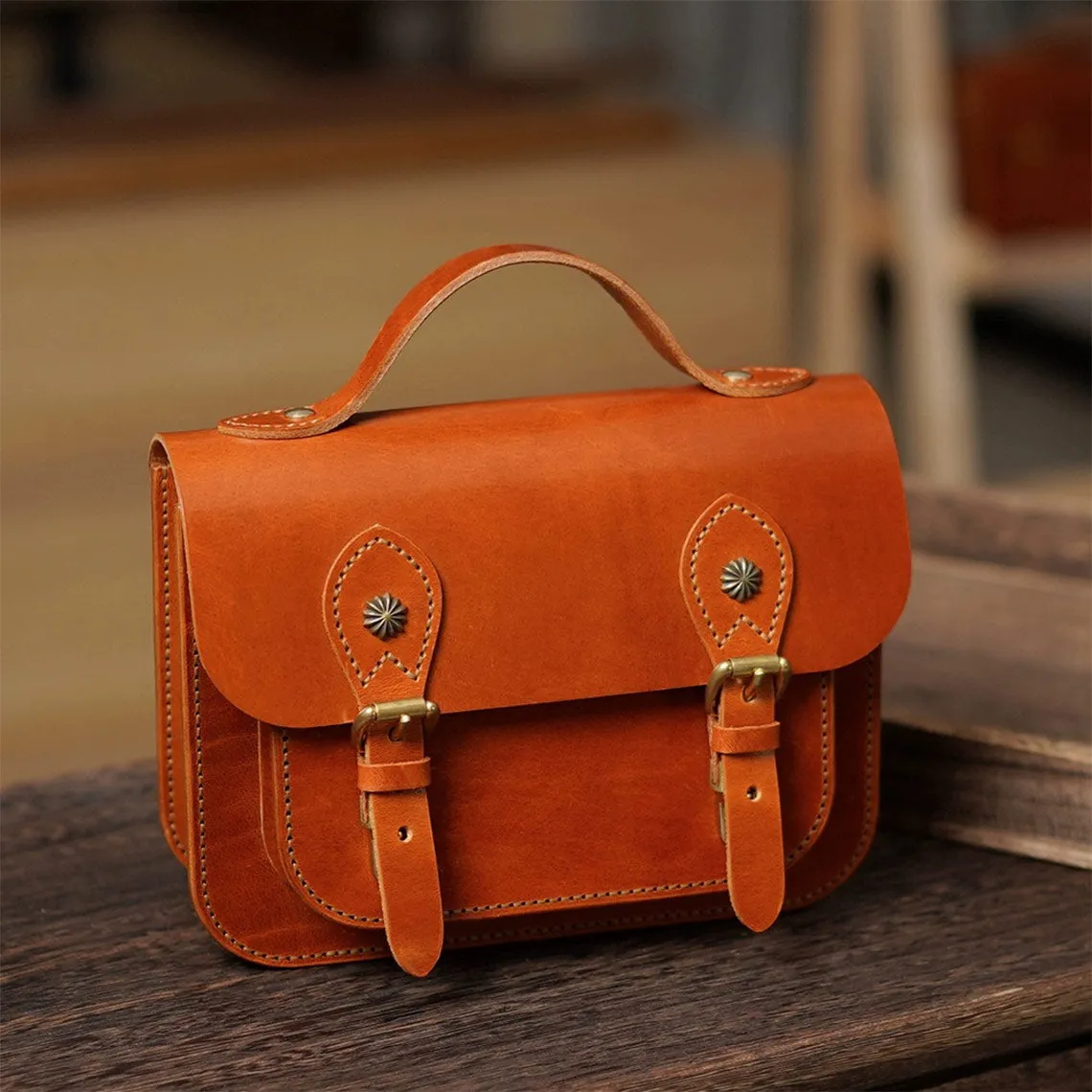 Vegetable Tanned Leather Lady Satchel DIY Kits