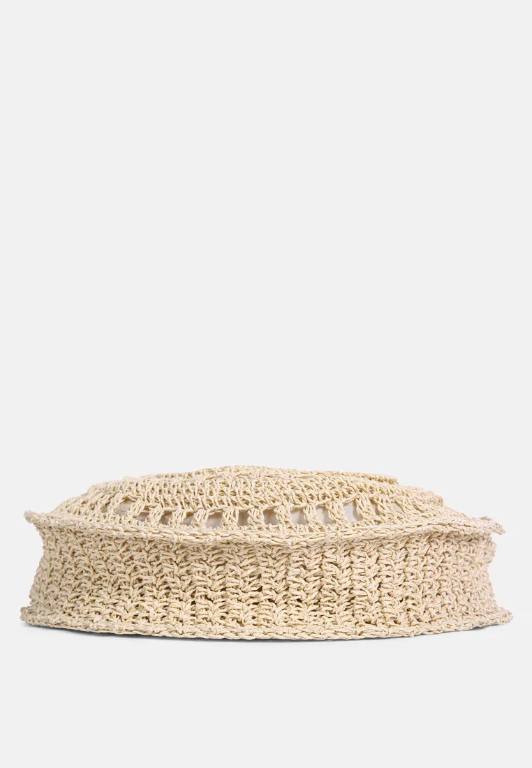 WILD-FIBER Handmade Paper Crochet Round Bag