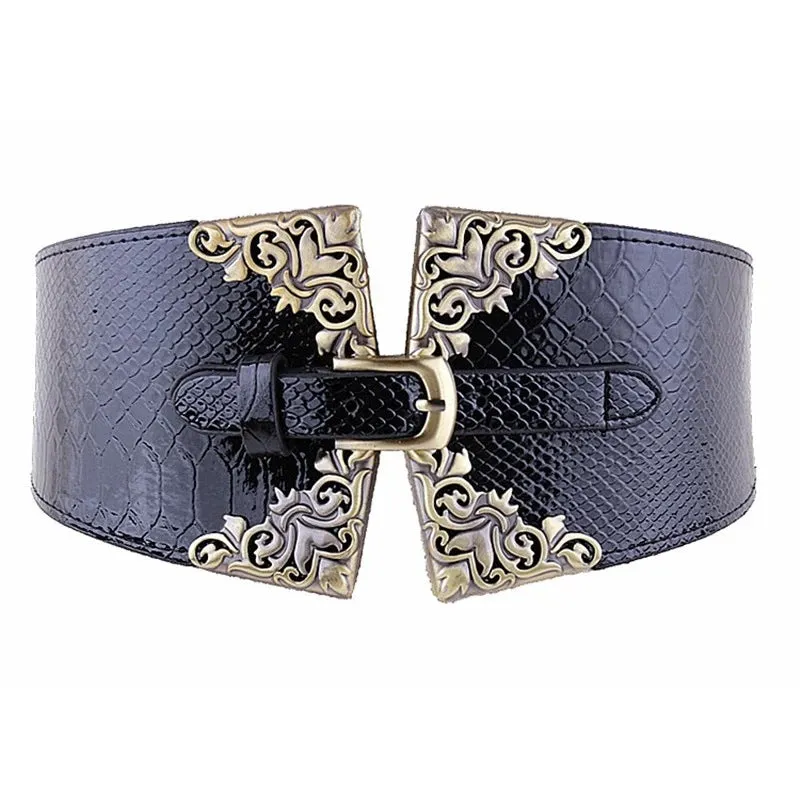Women's Elastic Ultra-Wide Retro Waist Seal Elastic Belt