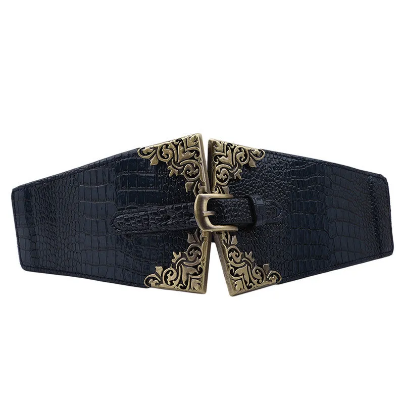Women's Elastic Ultra-Wide Retro Waist Seal Elastic Belt