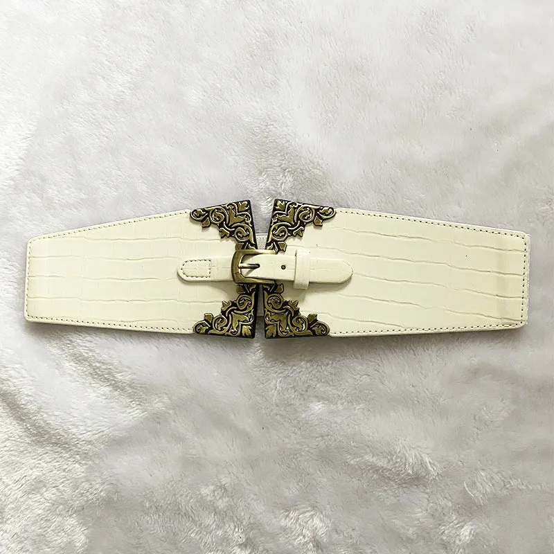 Women's Elastic Ultra-Wide Retro Waist Seal Elastic Belt