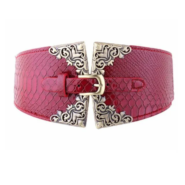 Women's Elastic Ultra-Wide Retro Waist Seal Elastic Belt