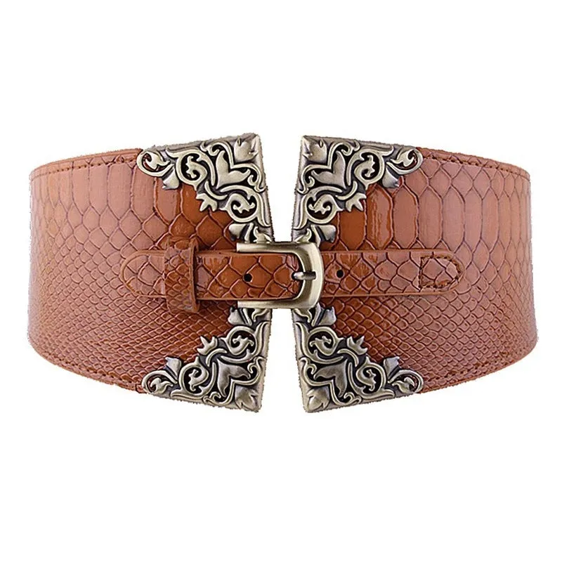 Women's Elastic Ultra-Wide Retro Waist Seal Elastic Belt